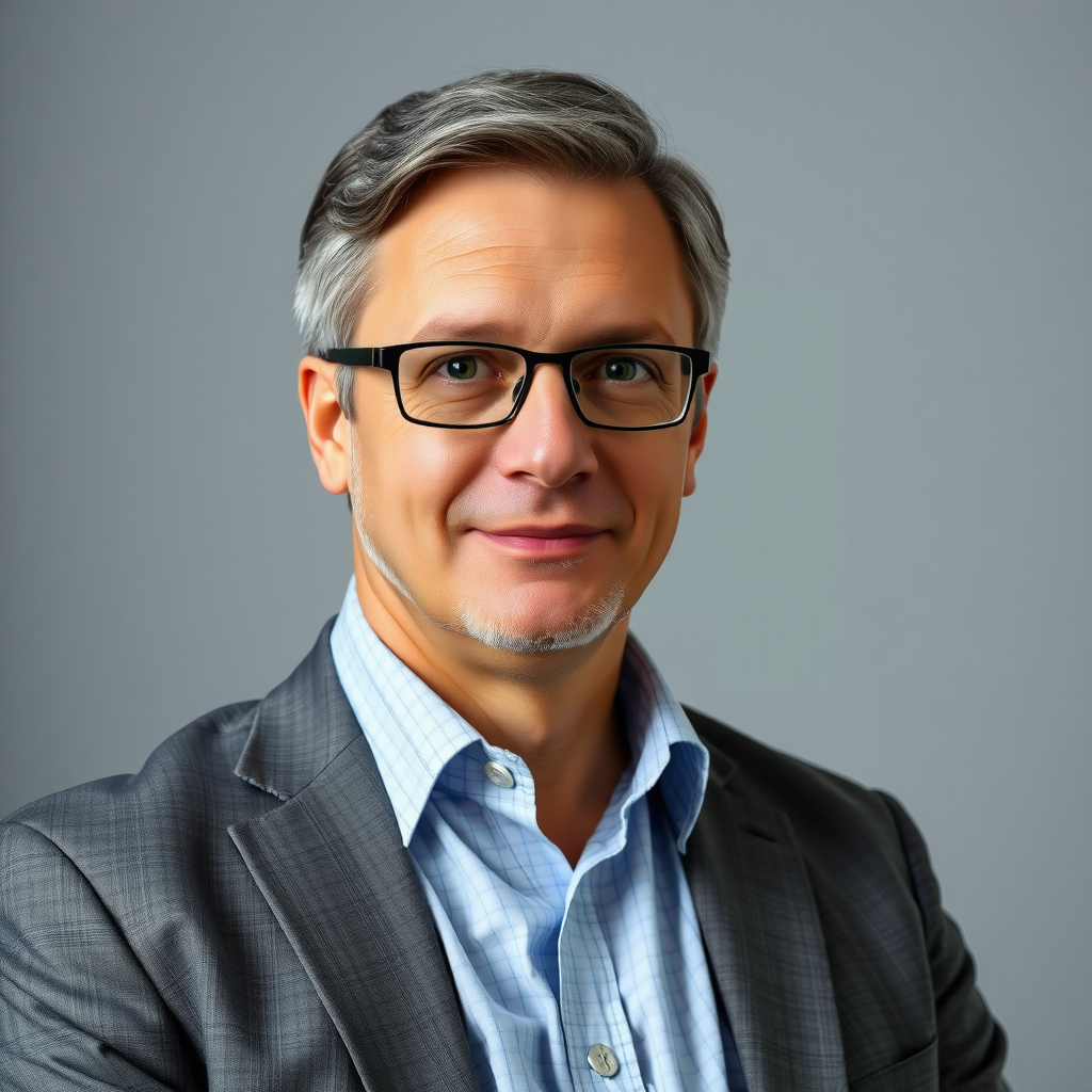 Professionelles Porträt von Dr. Michael Schmidt, leitender Wirtschaftsanalyst mit über 15 Jahren Erfahrung in makroökonomischer Forschung