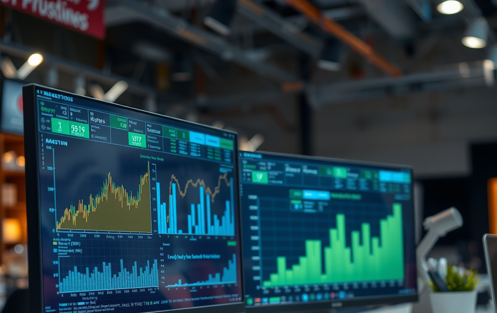 Moderne Technologie für Datenanalyse mit fortgeschrittenen Visualisierungstools, maschinellem Lernen und Wirtschaftsmodellierung